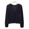 2025 women's summer hollow air-conditioning shirt, fresh candy color v-neck knitted cardigan, light and breathable long-sleeved sunscreen shirt