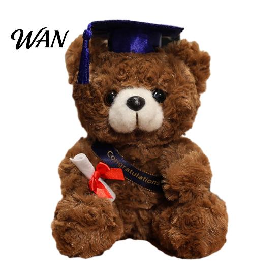 Plush Bear With Bow Tie Personalized Graduation Gifts 2026 for Her, 7-Inch Teddy Bear, Soft Celebration Gift Mascot College High School, Grade