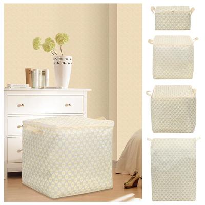 Clothes Organizer Quilt Storage Bag with Handle Wardrobe Sorting Storage Bucket  for Home