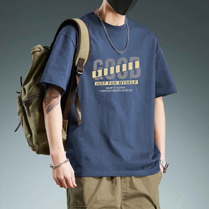 

GMXIA Мужская мода Повседневные топы и футболки Лето Весна XXXL сине серый