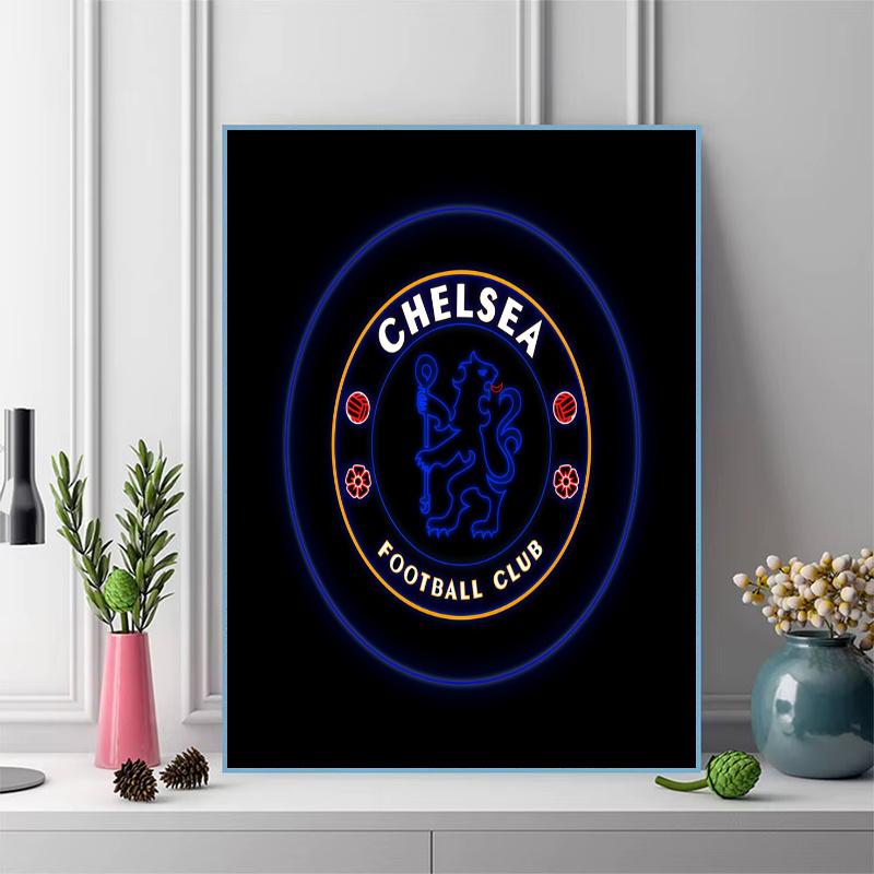 Chelsea FC Pattern 3pcs 100% Round Full Drill 5D DIY Diamond Painting Embroidery Cross Stitch Rhinestone Décor