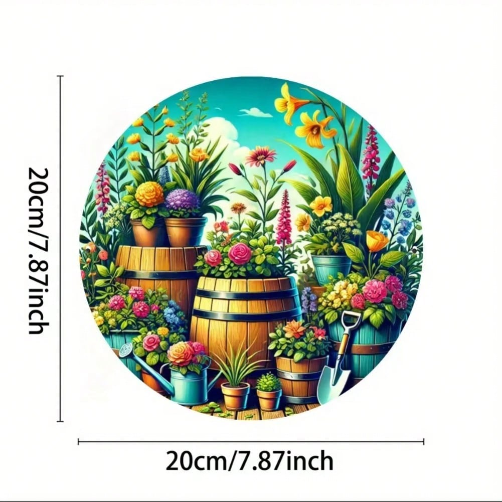 Vintage Iron Wall Art Home Decor Halloween Round Metal Sign 20x20