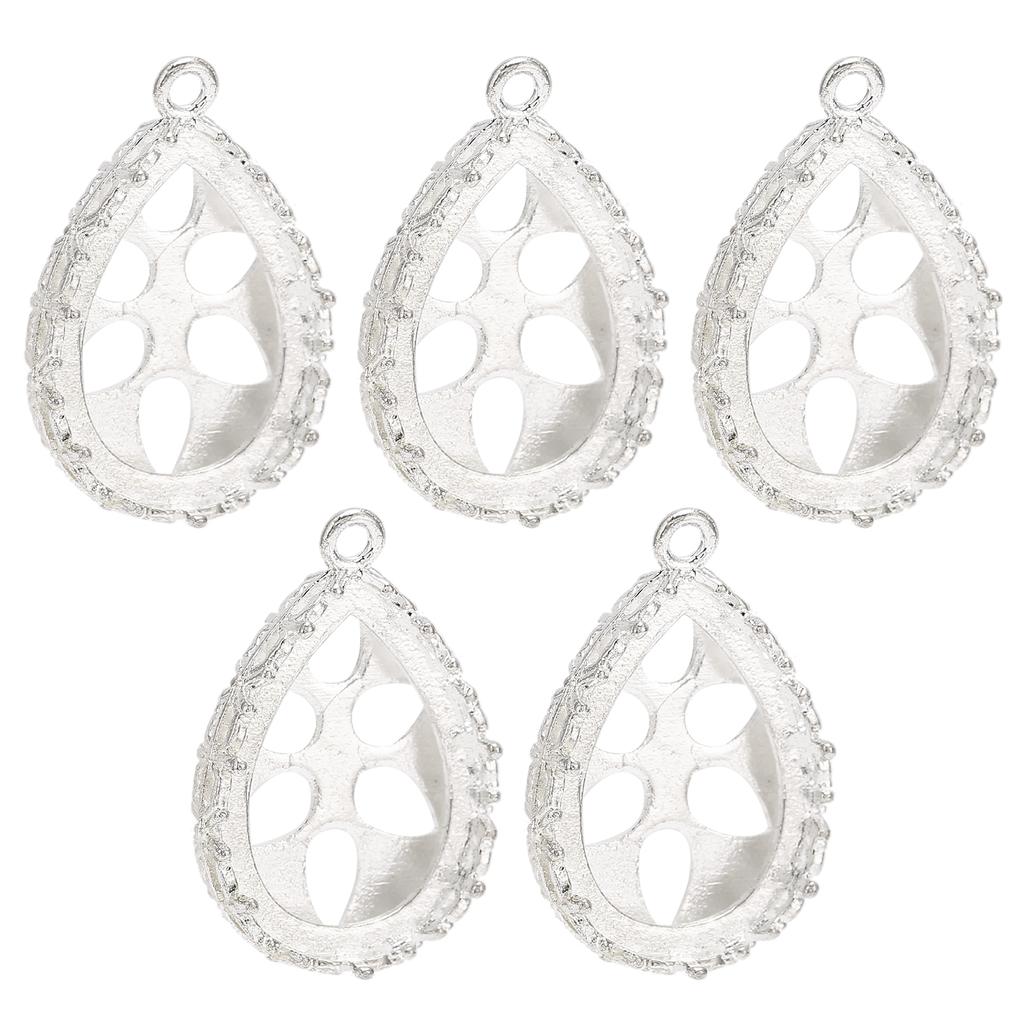 5 Pcs Alloy Pendant Base Jewelry Making Pendant Bezel Resin Molds Pendant Tray for DIY