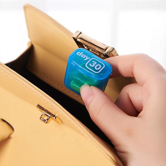 Monthly Pill Organizer 31 Day Portable Travel Pill Box with Numbered Compartments Easy Open Pill Case for Daily Pills And Supplement