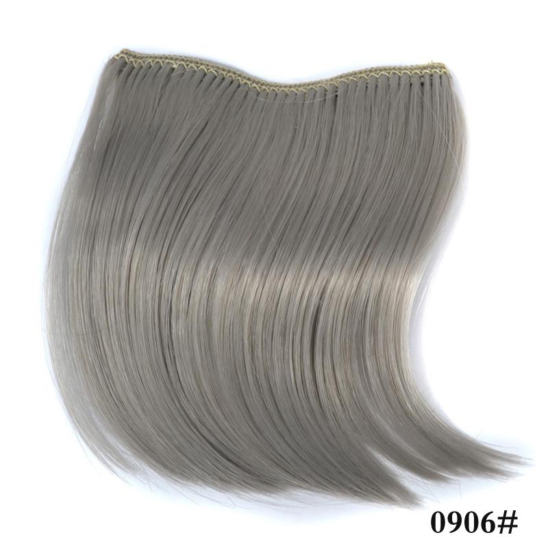 Hair Bangs 2Clips Clip-in Synthetic Hair Extension Rainbow Colorful Frontal Fake Fringe Hairpiece Instant Creative Hairstyle