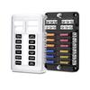 12-Way Fuse Box 12 Circuits Negative Bus Fuse Block Holder With LED Indicator