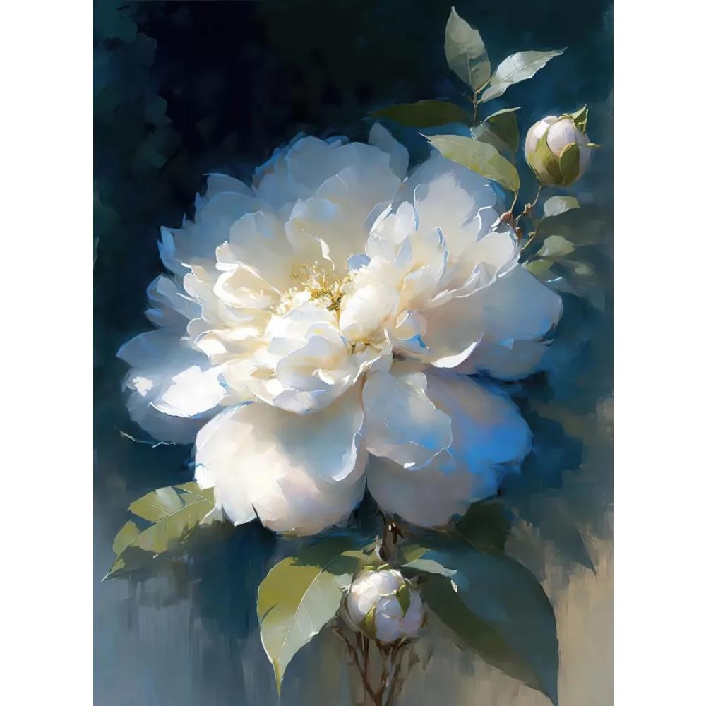 Big Flower Oil Paintings Print On Canvas Living Room Wall Art Decor Prints Modern Design Floral Posters Artwork