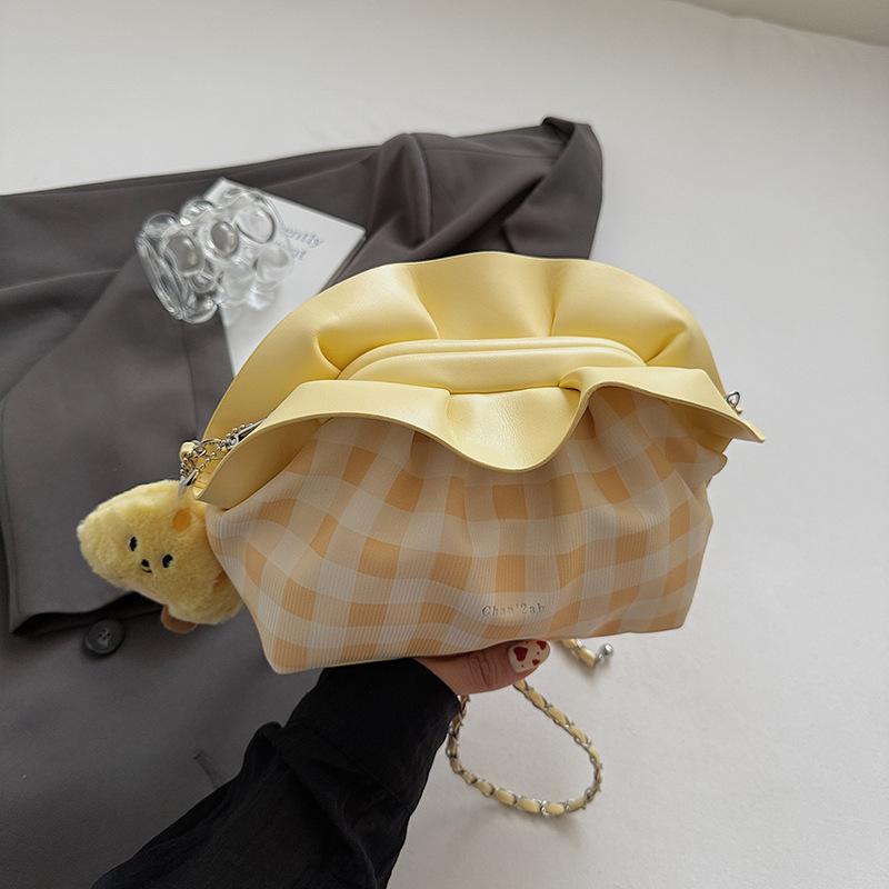 Cloud Women's Bag Women's Summer New High-value Pleated Chain Underarm Bag Foreign-style Niche Clip Single Shoulder Messenger Bag