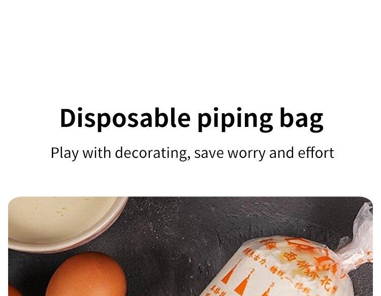 100pcs Laminating Nozzle Bag Plastic Disposable Transparent Small Size Cream Cake Squeeze Bag Baking Dessert Kitchen Gadgets