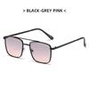 Fashion Metal Square Frame Women's Outdoor Sunglasses Classic Double Beam Glasses