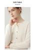 Elegant 100% Cashmere Round Neck Long Sleeve Outerwear