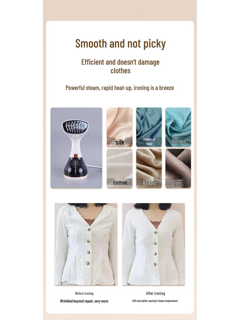 Portable Handheld Steam Iron for Home and Dorms