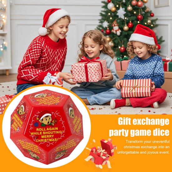 Hilarious Exchange Party Game Dice Christmas Stocking Stuffers Gift Exchange Dice Game for Xmas Party Family Night Group Hangout