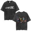 2026 T-shirt Grafiche Vintage Lavate Band Rock Gorillaz Album The Now Now Uomo Donna Abbigliamento Hip Hop Punk T-shirt Girocollo Oversize Y2K