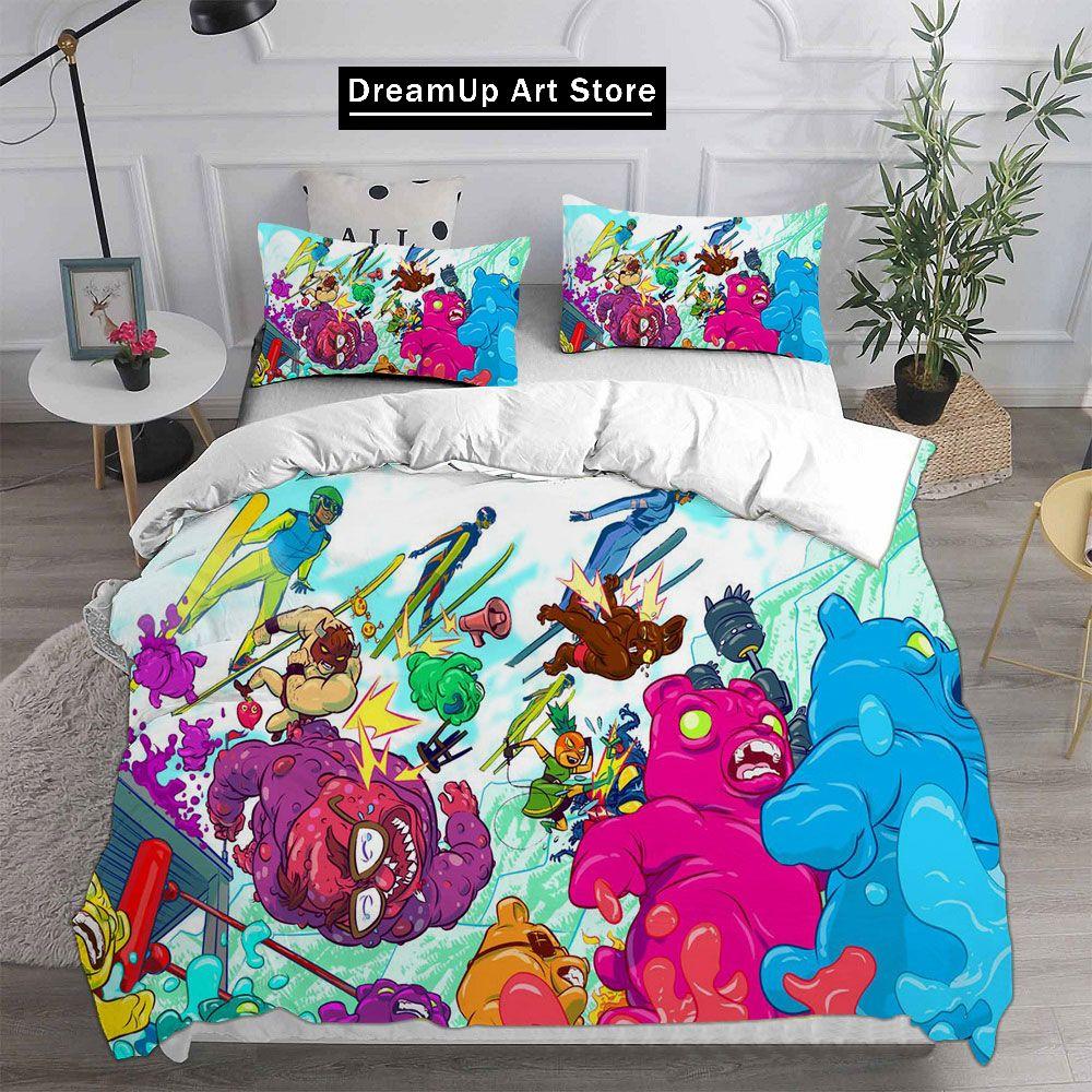 Spiel Burrito Bison_Launcha Libre Bettwäsche-Set Jungen Mädchen Einzelbett Twin Queen Full Size Bettbezug Kissenbezug Bett Erwachsenen Schlafzimmer