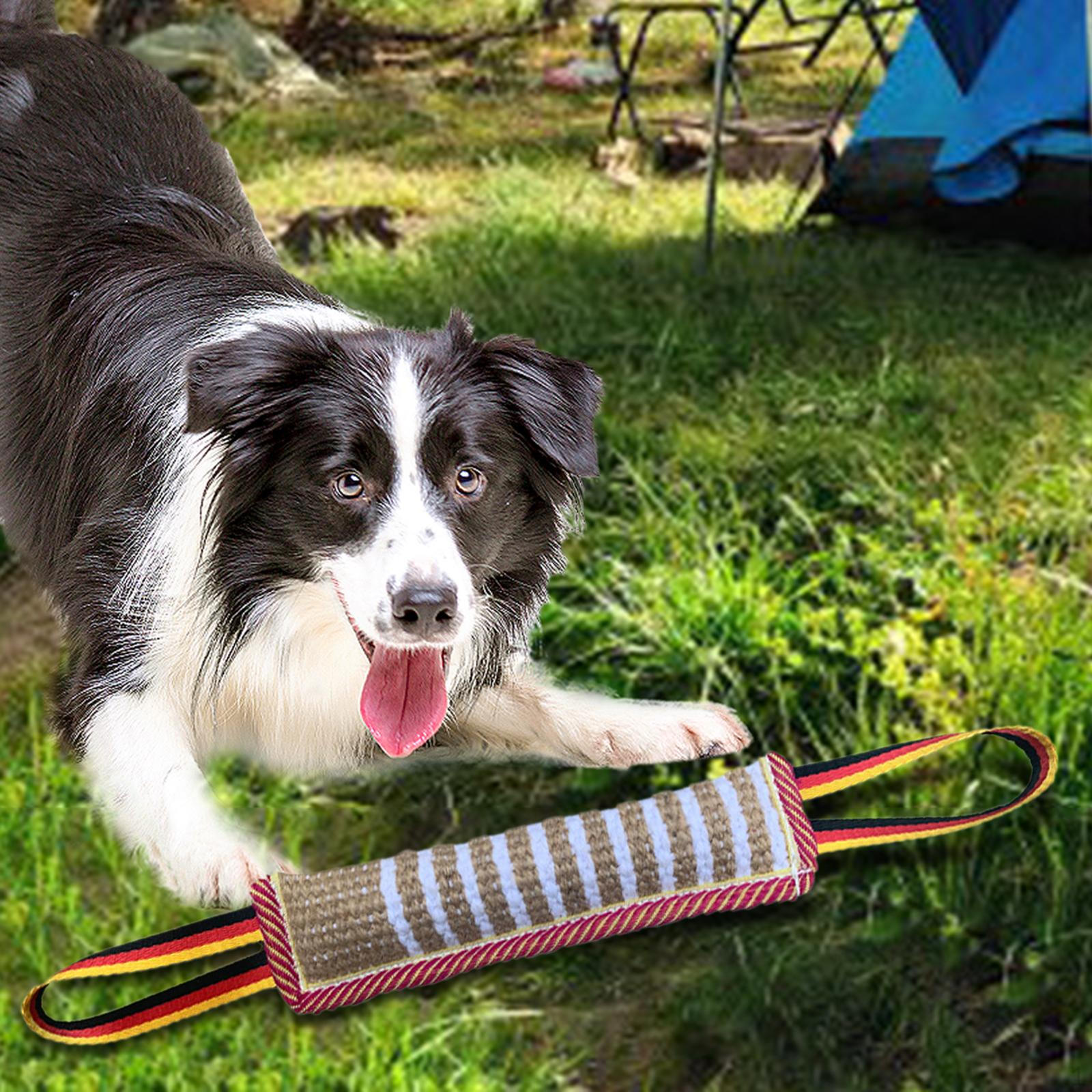 

Іграшка для собаки, Подушка для кусання, Конопляний рукав з ручками для німецької дротяної мотузки D