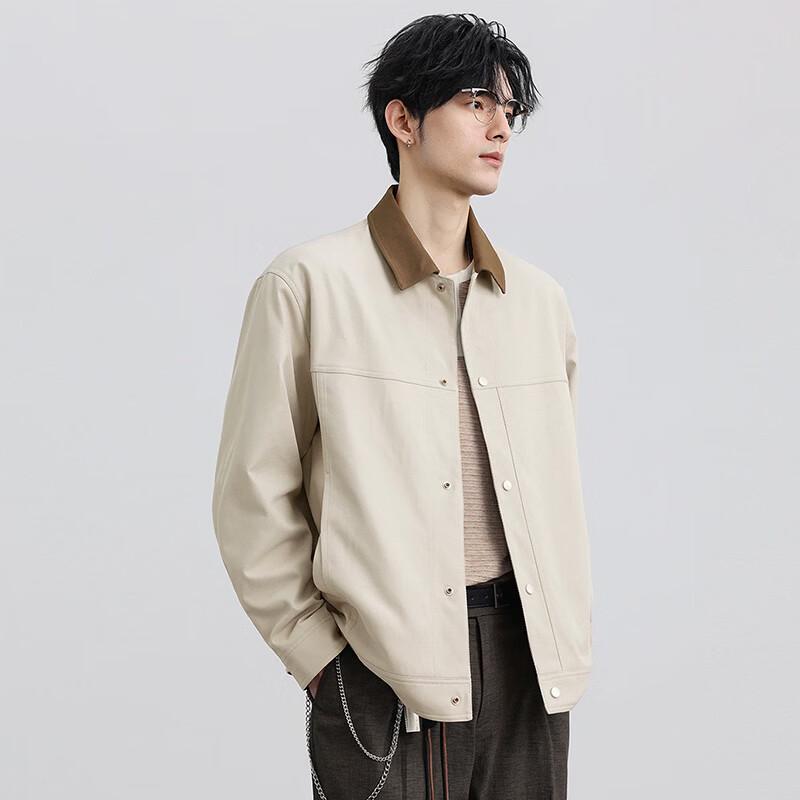 Men s Spliced Lapel Jacket 185/2XL