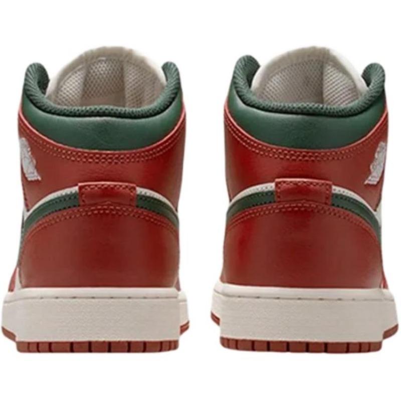 Air Jordan 1 GS Mittelhohe Basketballschuhe Weiß/Rot Unisex DQ8423-105