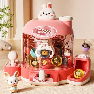 Máquina de Garra de Pelúcia Não Tóxica para Crianças Garra de Boneca Arcade Máquina de Garra de Guindaste Com Música e Iluminação Mini Máquina de Boneca Brinquedo Presente de Natal