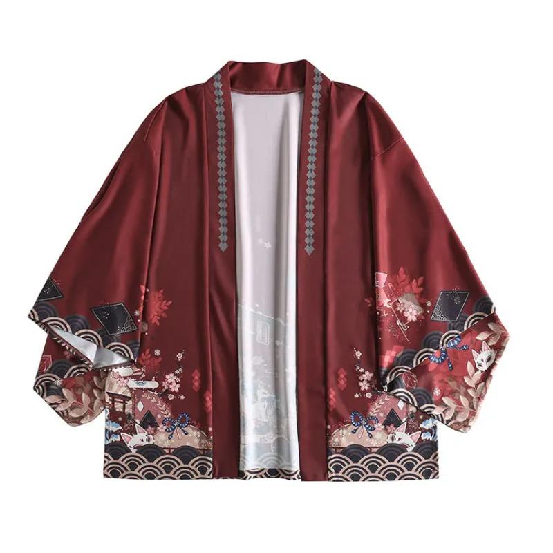 Summer Loose Japanese Samurai Kimono Streetwear Cardigan Cosplay Haori Harajuku Women Men Yukata Traditional Clothing
