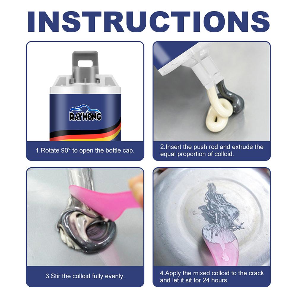 100ml Cold Weld A+B Glue Casting Adhesive Industrial Repair Agent Casting Metal Cast Iron Trachoma Stomatal Crackle Welding Glue