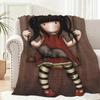 Cartoon Santoro Gorjuss Throw Lightweight 240g Flannel Blanket Soft Skin-friendly for Summer Cooling