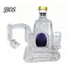 Conversation Starter Decanter Excavator Shape Glass Whiskey Decanter, 3D Vehicle Liquor Bottle with Drip-free Wine Dispenser Stopper, 350ml