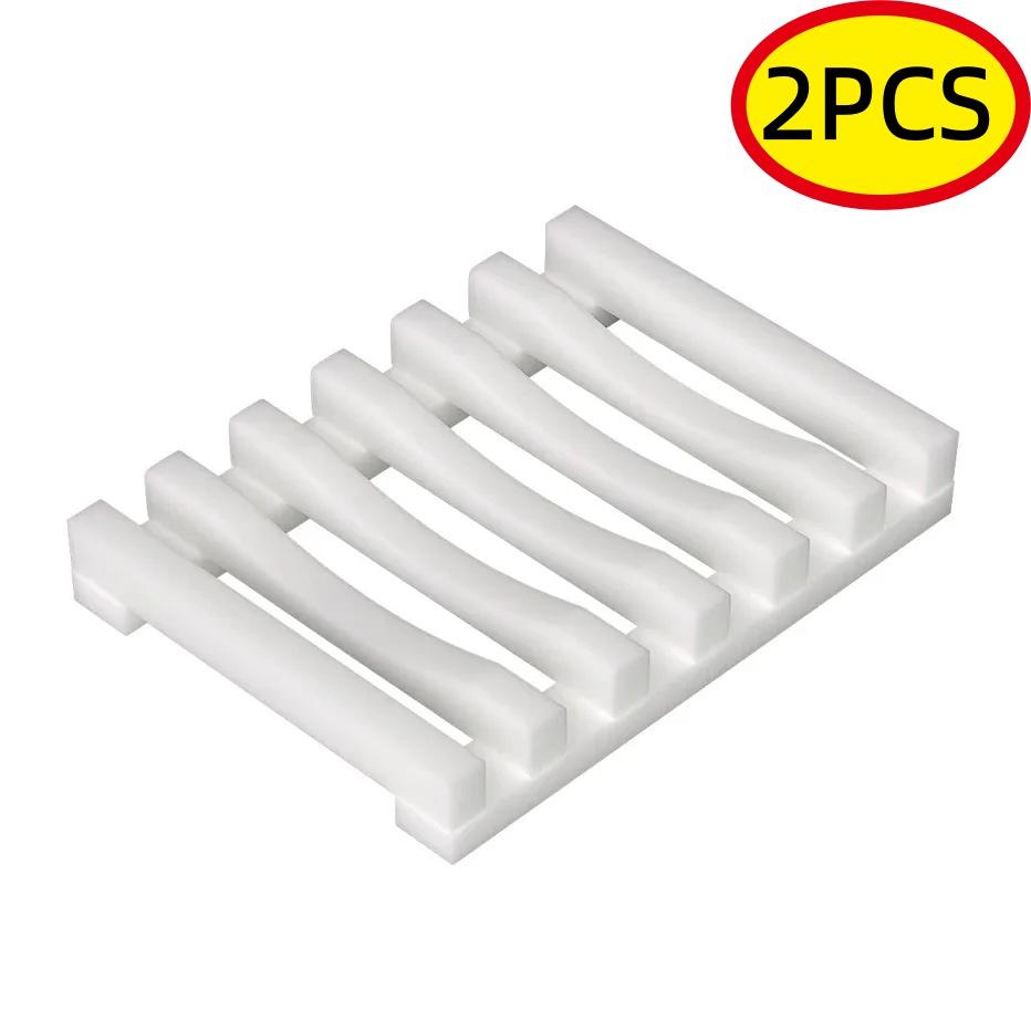 Flexible Silicone Soap Holder Hollow Design Bar Soap Dish Bathtub Kitchen Soap Saver Drainer Sponges Scrubber Display