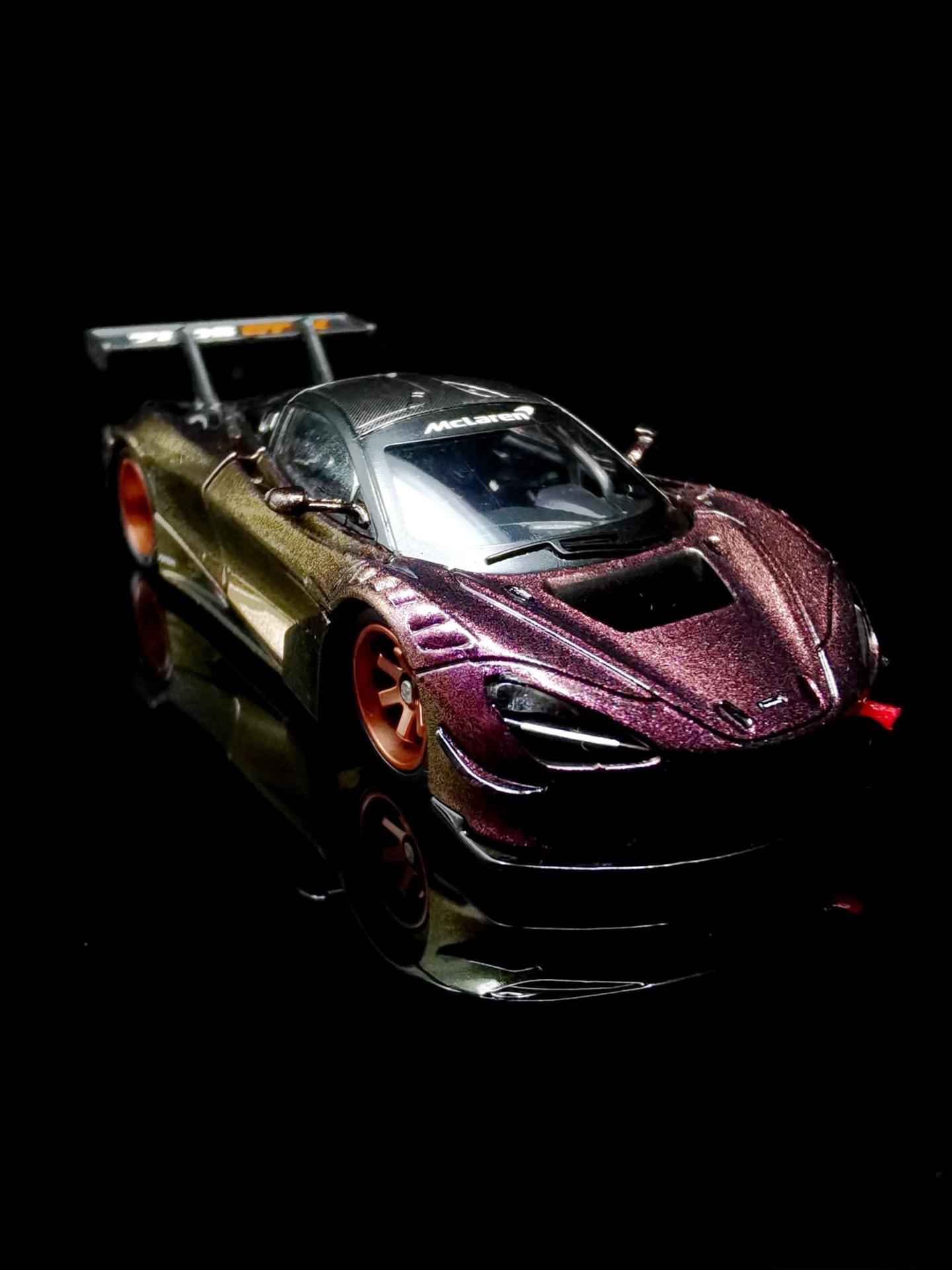 1:64 720S GT3X Simulation Alloy Sports Car Model Miniature Collectible Toy Gifts Souvenir Display Ornament