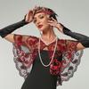 Vintage Style Sequins Tassel Shawls Embroidery Sequin Beaded Short Cape  Clothes Decoration