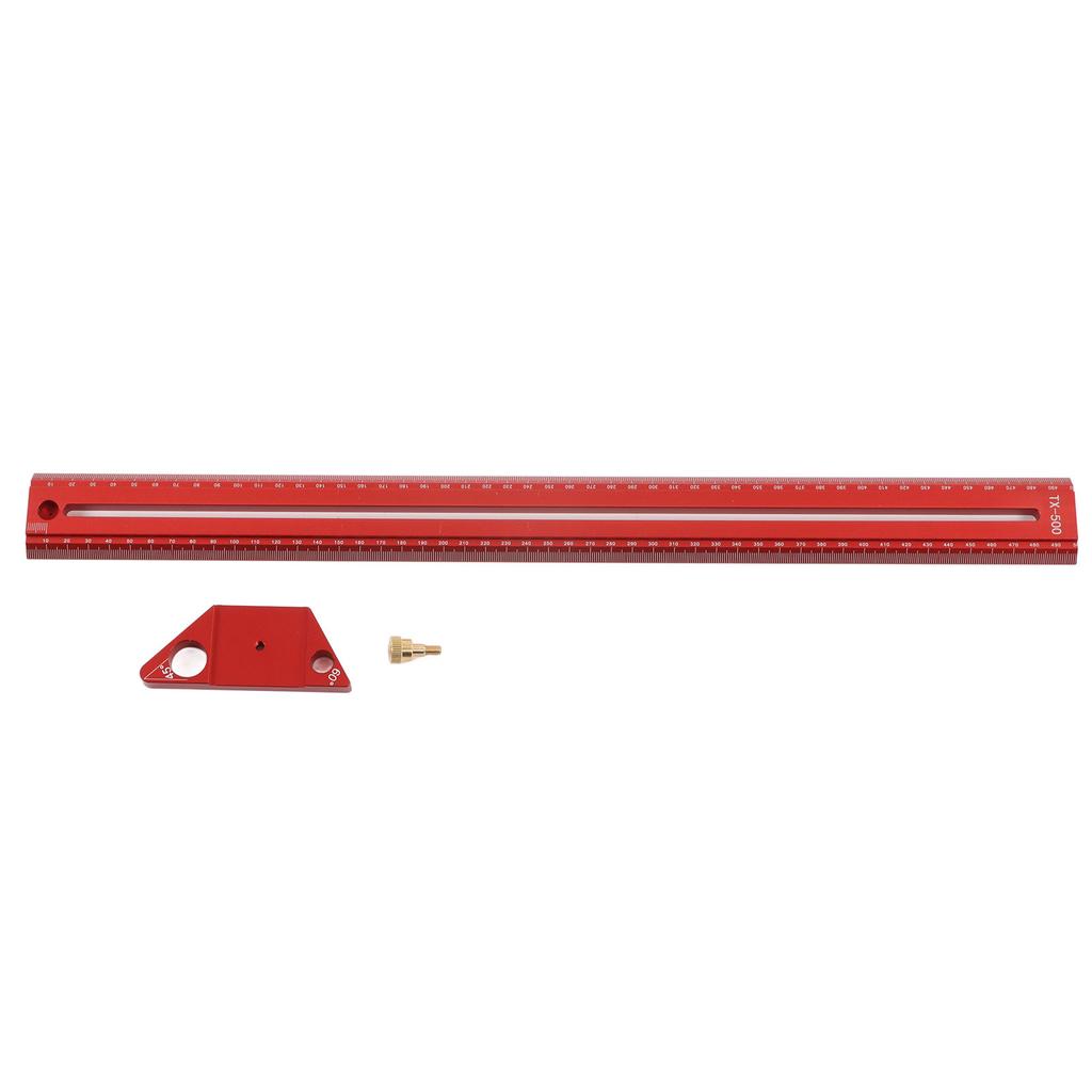 Woodworking T Track Ruler Multifunctional Aluminum Alloy Portable Wood Measuring Angle Ruler