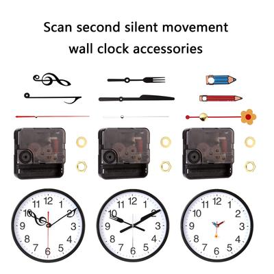 Kit Meccanismo Orologio al Quarzo Silenzioso con Lancette a Forma di Nota Musicale, Forchetta, Matita per Progetti di Riparazione Fai-da-Te