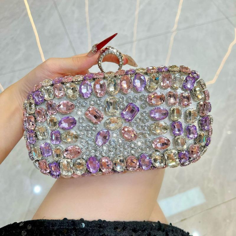 High-end Sequined Bag, Fashionable and Luxurious Banquet Handbag, Glittering Diamond Evening Handbag, Crossbody Bag