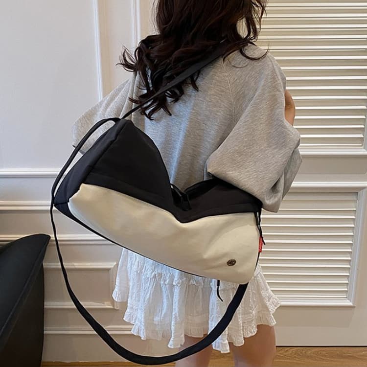 Color-blocked wet and dry separation gym bag travel bag