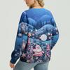 Women's Casual And Fashionable Christmas Print Long-Sleeved Top