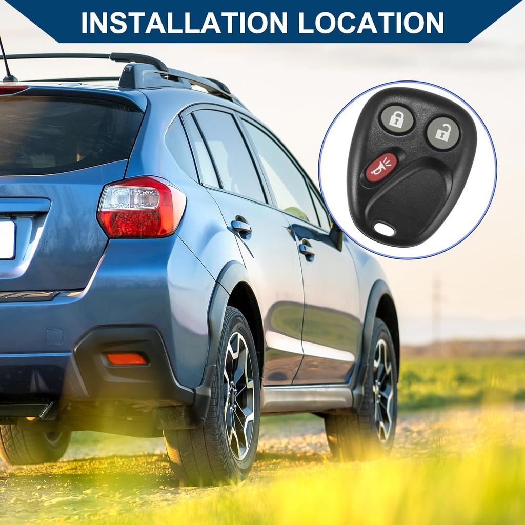 LHJ011, 21997127, 15186200, 15186201 Car Keyless Entry Remote for Chevrolet Silverado 2003-2006 / Car/Plastic Metal / 1 Pcs Black