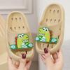 Dinosaur Kids' Non-Slip Quick-Dry Shower Slippers - Hollow, Water-Draining Cartoon Sandals for Boys & Girls