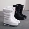 Waterproof Round Toe Platform Half High Plush Women'S Snow Boots Trend  Large Size Warm Winter Non Slip New In Ladies Shoes