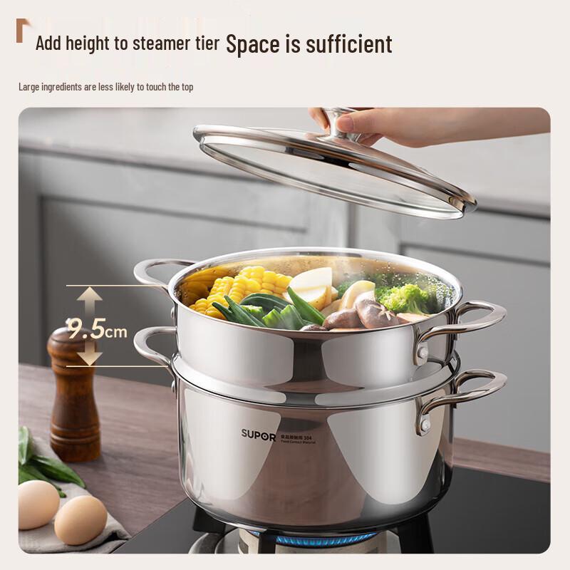 Supor 304 Stainless Steel Steamer Pot