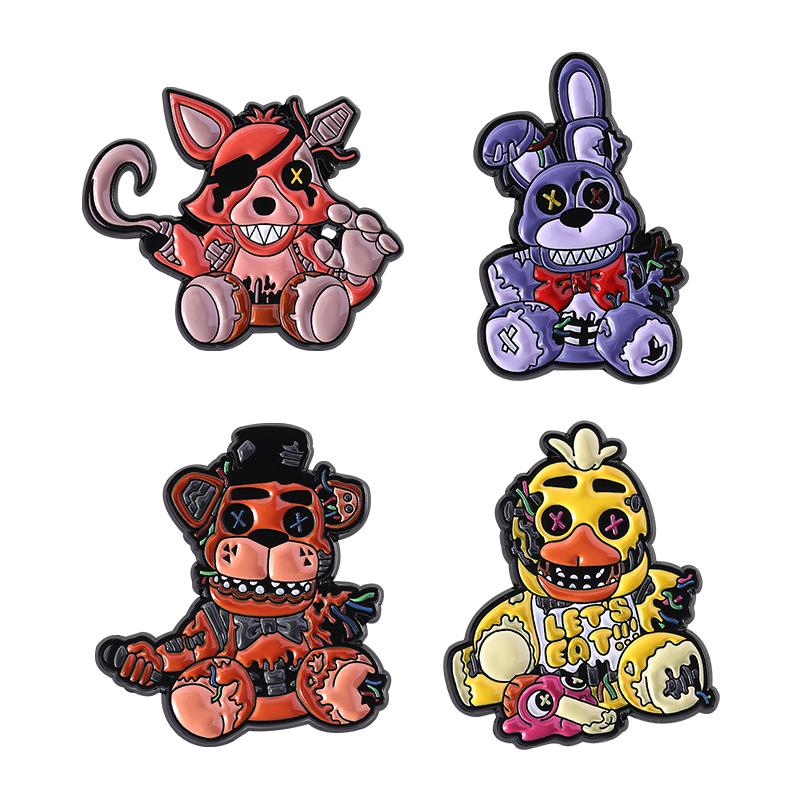 3-5PCS/Set Anime Movies Character Enamel Pins Day of the Dead Green Mask Man Brooches Lapel Badges Jewelry Gift for Friends