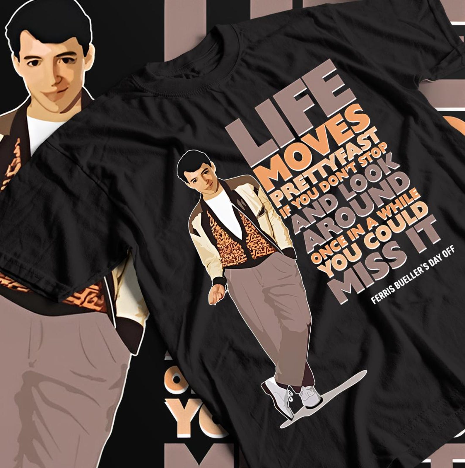 Unisex Ferris Bueller s Day Off Movie T-Shirt, Film Shirt 4XL