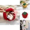Kindergarten Girls Fashionable Plush Strawberry Chain Bag 2023 Soft Breathable Wearresistant Purse Coin