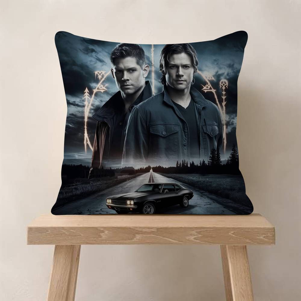1PC TV Play Series Supernatural Maple Design Cushion Cover Happy Autumn Harvest Decor Holiday Decorati Pillow Cover