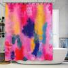 Colorful Shower Curtain Rainbow Waves Pattern Decorative Bath Liner for Home Bathroom Accessories Size: 72x84 Inches (183cm X 21