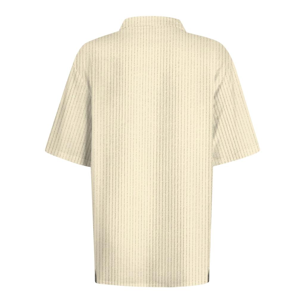 Damenmode Casual Revers Kurzarm Einfarbiges Hemd Damen Button Up Tops