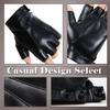 One Limitation Fingerless Leather for Men and TG178 Gloves, Shiny, Rock/Punk, Women, (Gold)
