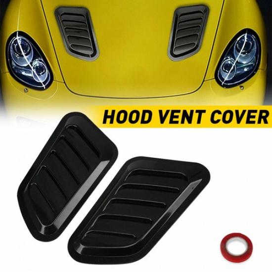 2X Universal Car Hood Vent Louver Scoop Cover Air Flow Intake Cooling Panel EXV