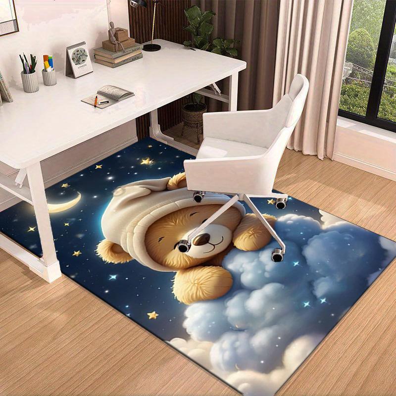 Teddy Bear Night Sky Carpet, Chair Rug,Rug for Office Bedroom living rooms, Doormat decor Fan Gift Christmas Gift
