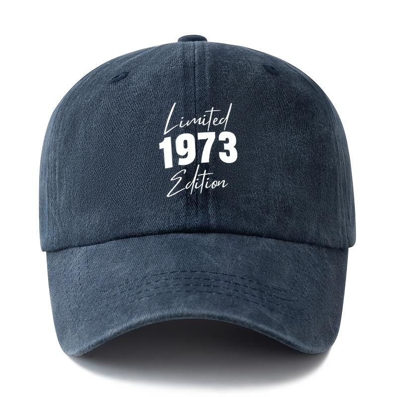 Unisex Fashionable and Versatile Printed 1973 Baseball Cap Outdoor Lightweight Trucker Baseball Cap Suitable for Outdoor