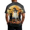 Mens Halloween Print Crew Neck Short Sleeve T Shirt Soft Fabric Casual Fit Pumpkin Pattern Comfortable Top